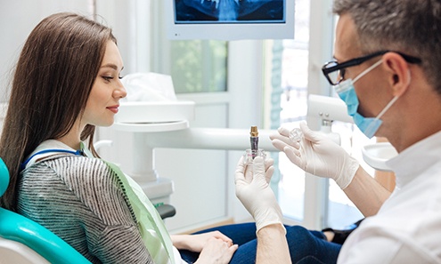A dental implant consultation